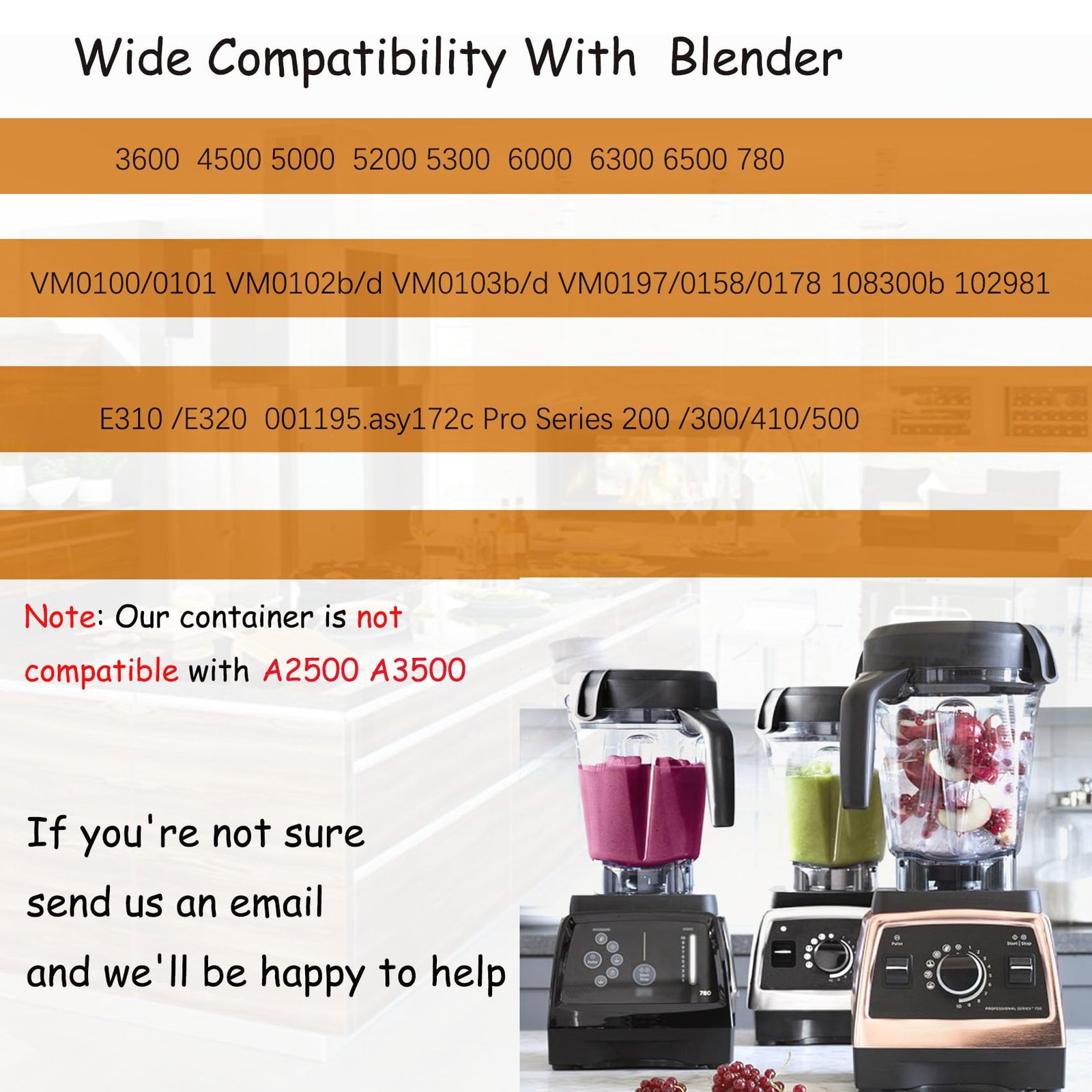 Blender Pitcher 64oz Low-Profile, Compatible with 780 75-0 75-00 5000 5200 63... gallery