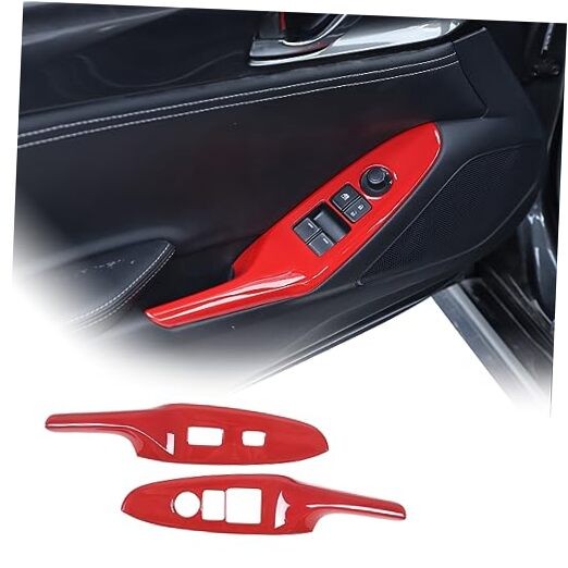 Car Door Window Glasses Lifter Button Decoration For Mazda MX-5 ND 2015-2023 gallery