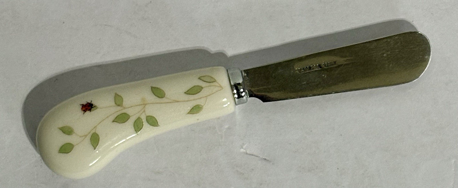 Butterfly Meadow Butter Cheese Spreader Knife Lenox Gently Used 5 1/2" gallery