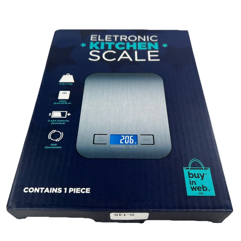 Electronic Kitchen Scale Digital 11-lbs 5kg Stainless Steel Panel Buy In Web NIB gallery