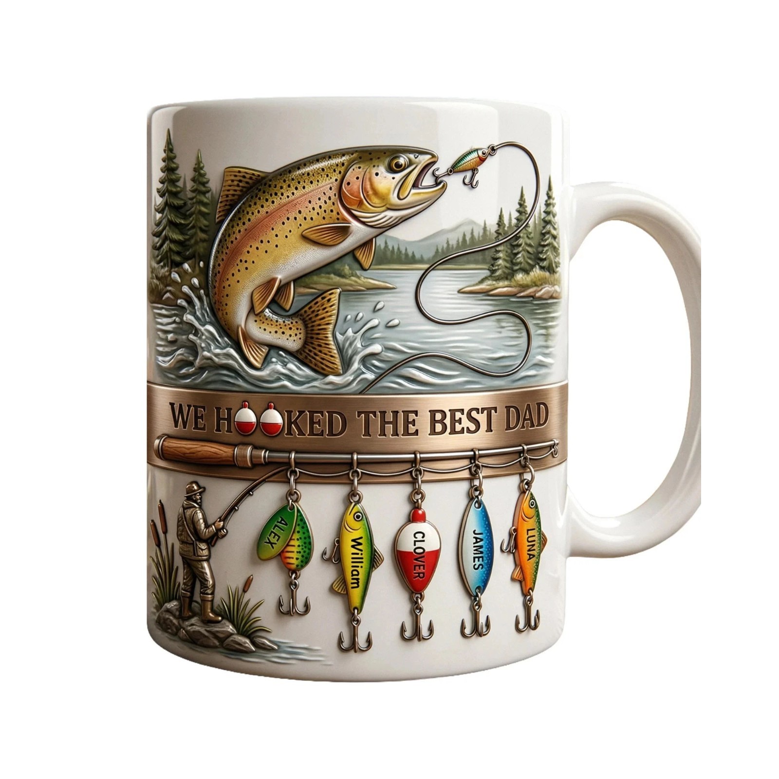 Personalized Fishing Dad Mug Custom Name Fisherman Gift Coffee Cup, Father Day gallery