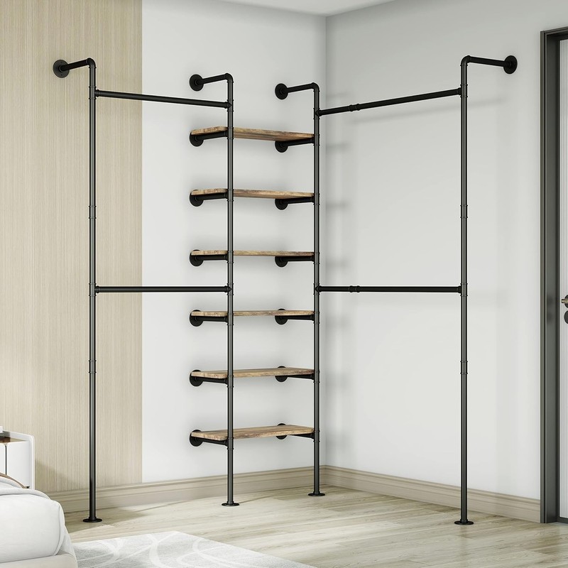 Wall Mounted Closet System Malleable Iron Steel Fittings 85 Inch Height 81 Inch gallery
