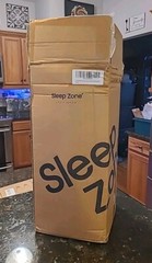 SLEEP ZONE Comforter Queen, Diamond Quilting White New Open Box