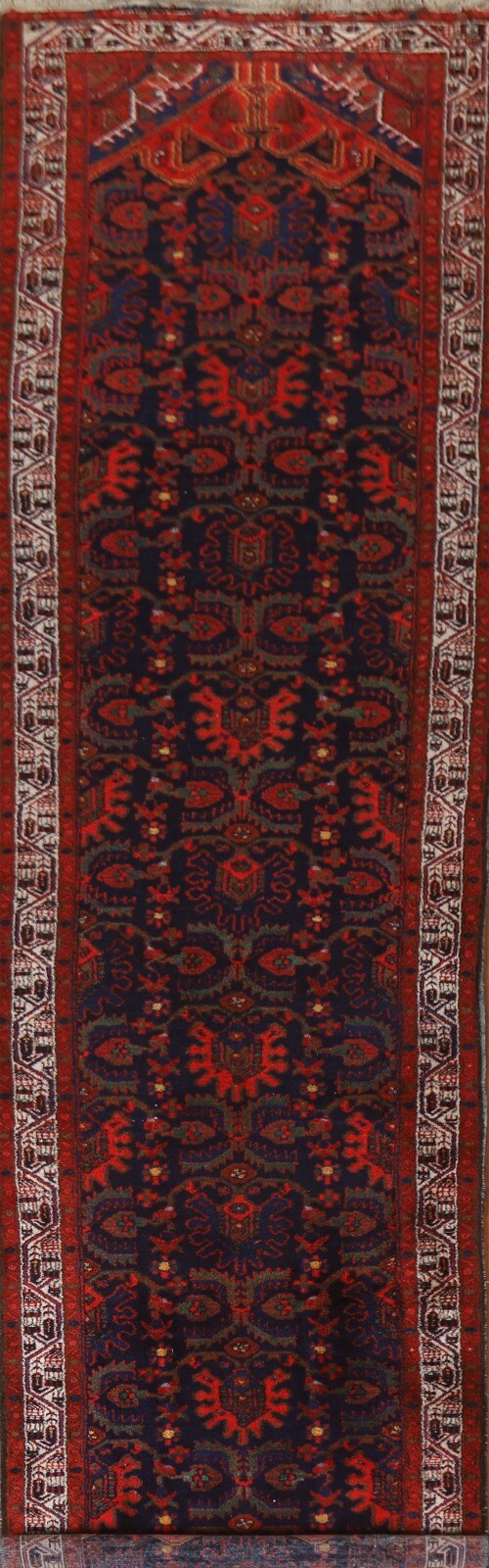 Vegetable Dye Bakhtiari Antique Rug Runner 3'x16' Wool Handmade Hallway Carpet gallery