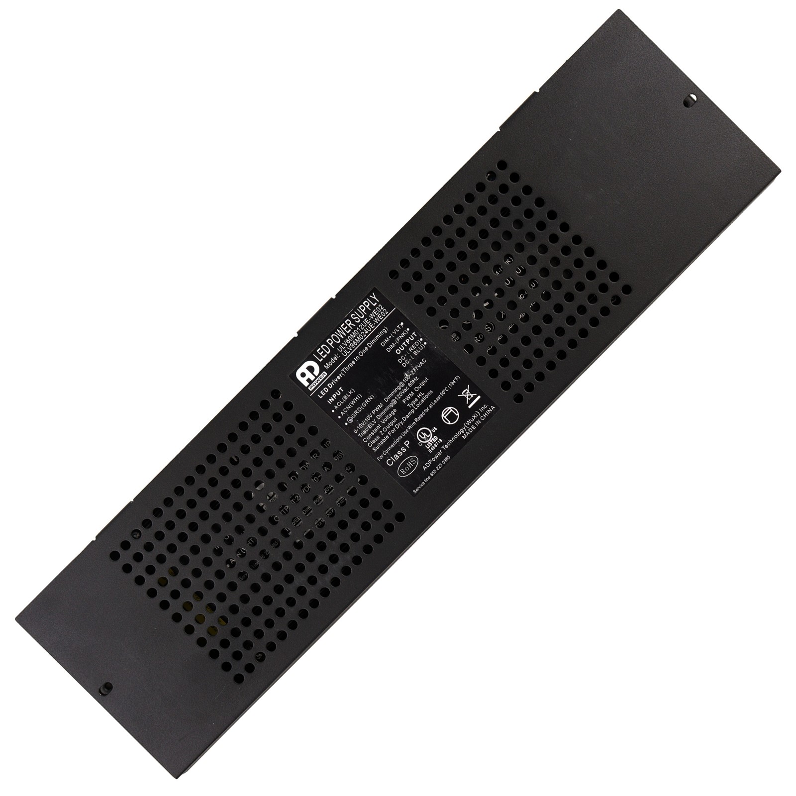 KELVIX ULV96 LED DRIVER POWER SUPPLY, MLV/ELV/0-10V DIMMING, 24V, 96W, 100-277V gallery