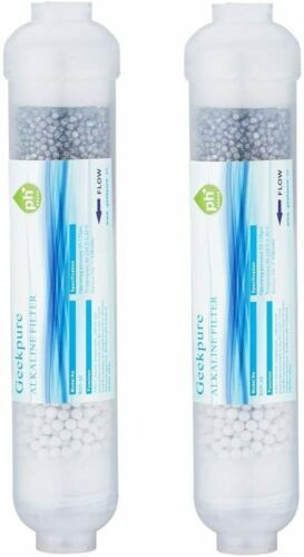 10 Inch Inline Alkaline ph+ Water Filter for Reverse Osmosis RO System-1/4” Port gallery