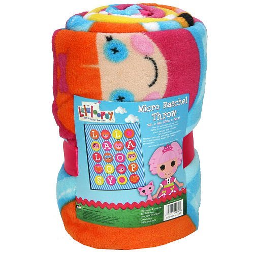 Lalaloopsy throw blanket micro raschel plush fleece pink 50" x 60" gallery
