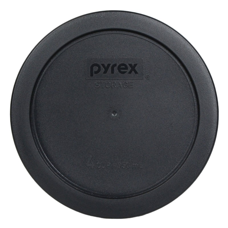 Pyrex 7201-PC 6" Black Plastic Storage Cover Lid 2 Pack New for 4 Cup Glass Bowl gallery