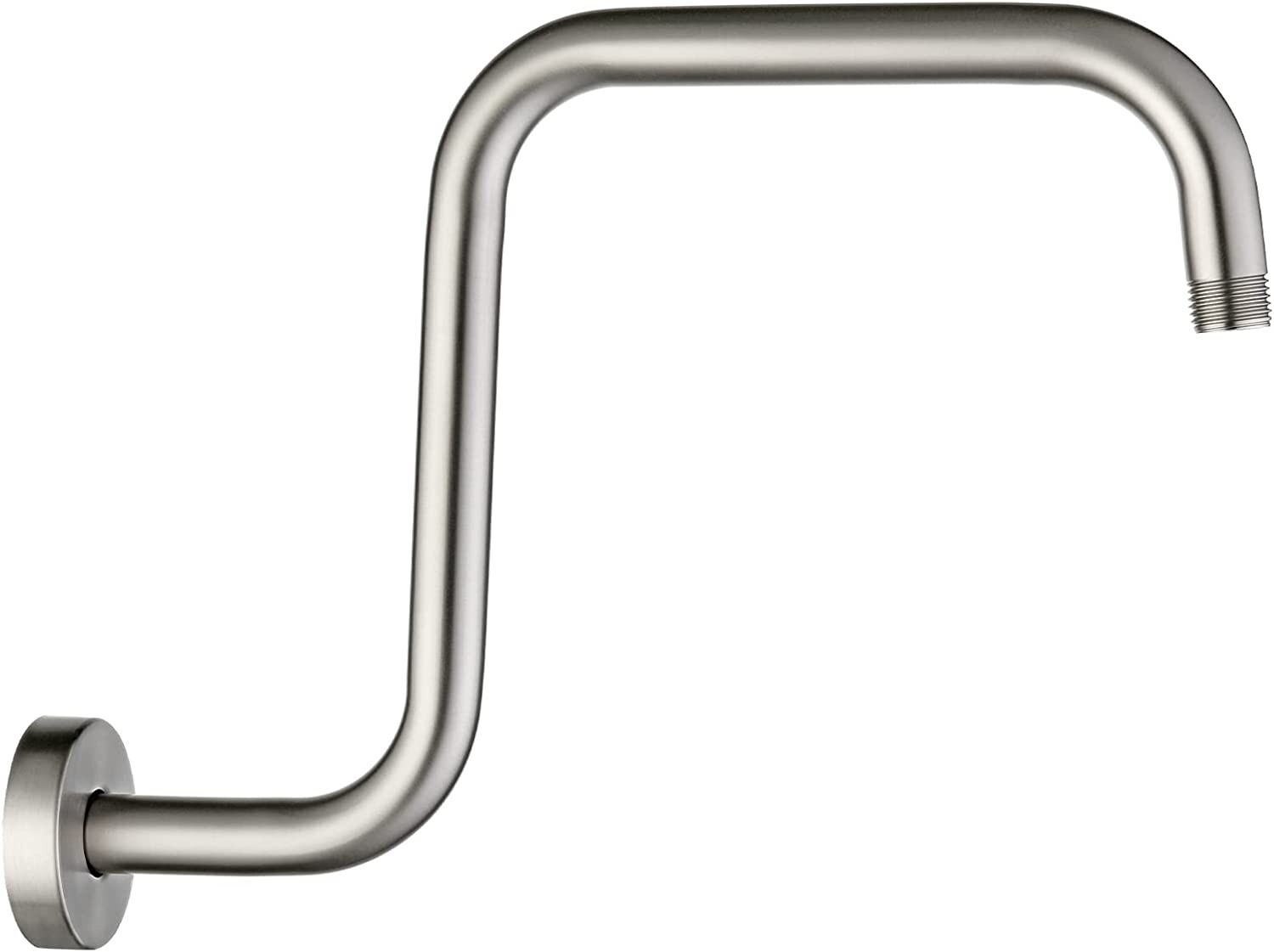 13'' S Shaped Shower Head High Rise Extension Arm-Brushed Nickel gallery