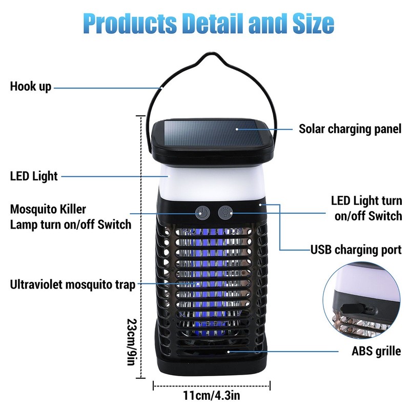 Electric Fly Bug Zapper Mosquito Insect Killer LED Light Trap Pest Control Lamp gallery