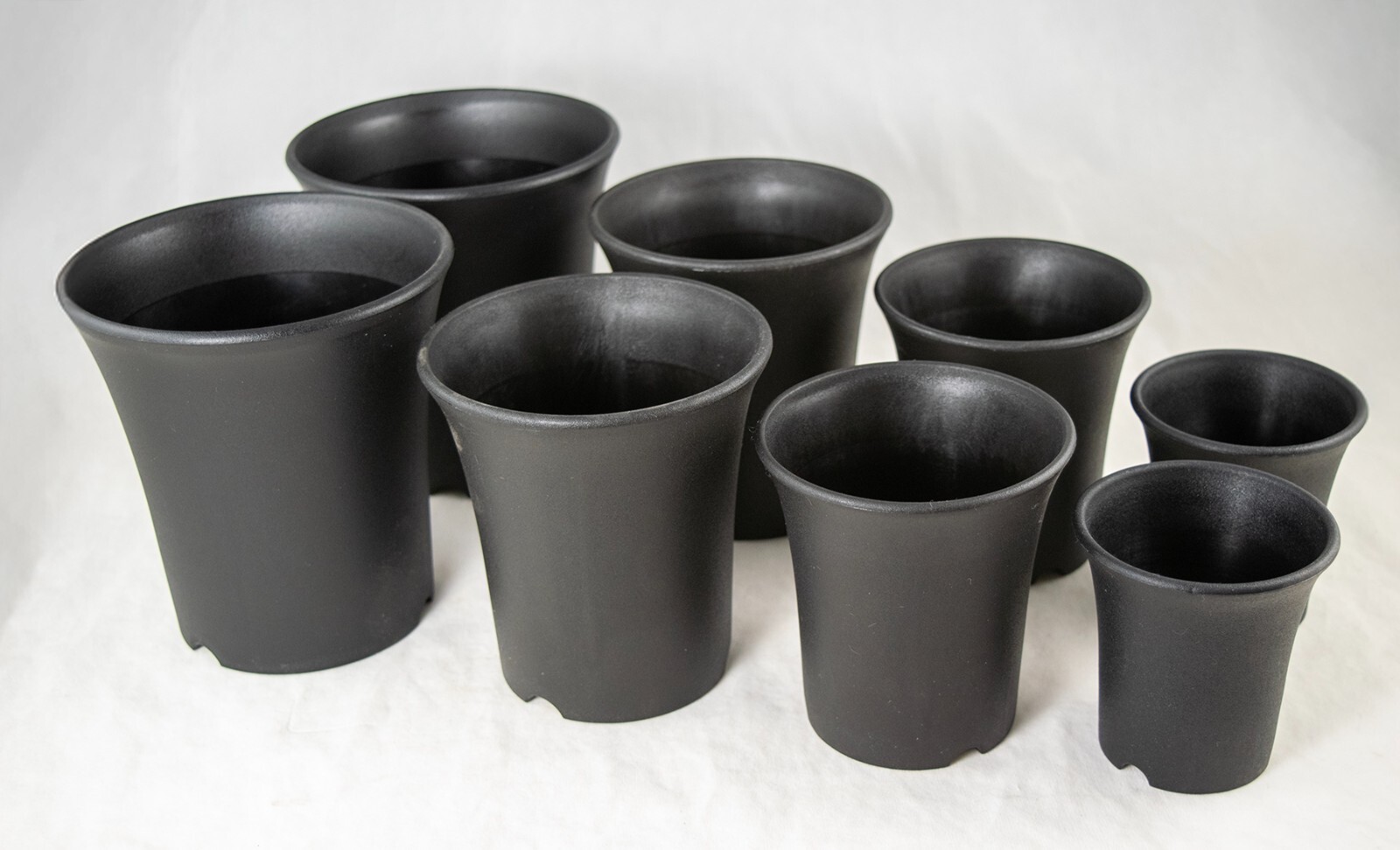 8 Mix Japanese Round Cascade Plastic Cactus, Bonsai Pot - 2.75"/3.5"/4"/4.75" gallery