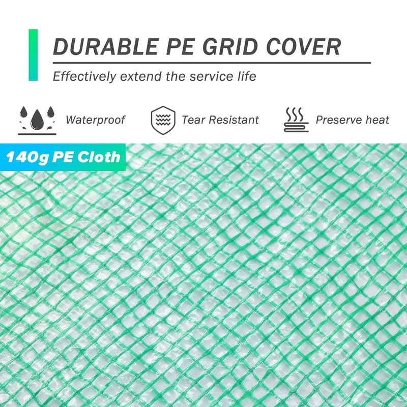 Aoodor 20x10x7FT Greenhouse Replacement Cover Outdoor Walk-in Tunnel(Only Cover) gallery