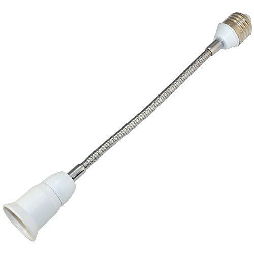Flexible E26/E27 Medium Edison Screw Lamp Socket Extension Extender Adapter gallery