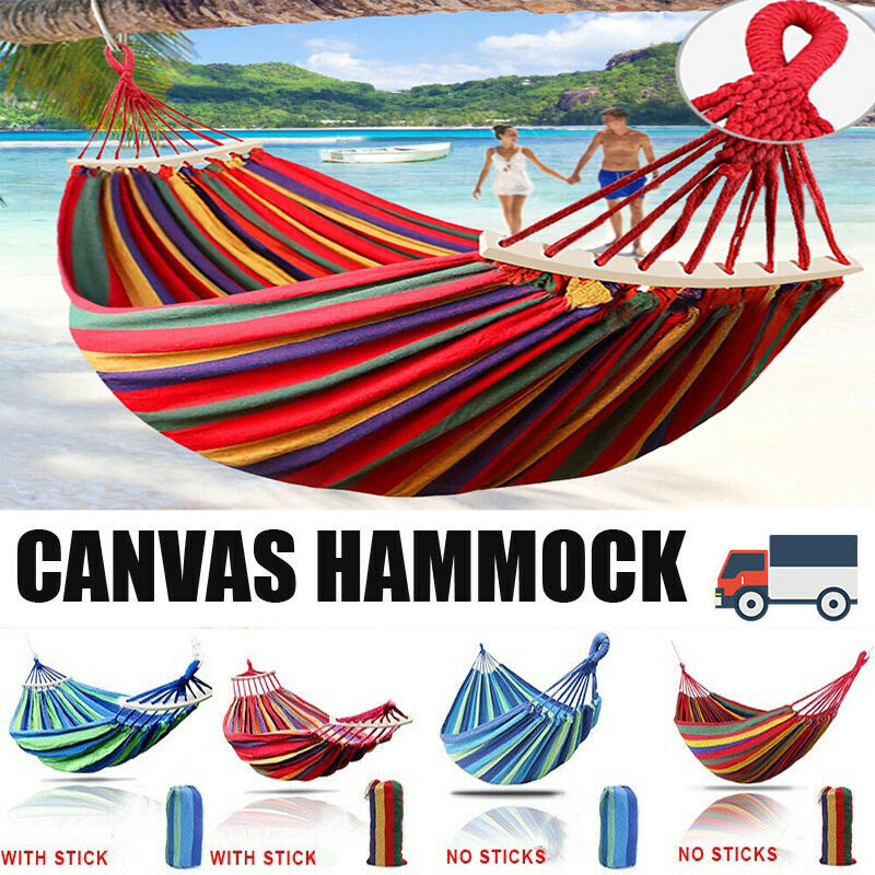 2 Person Double Camping Hammock Chair Bed Outdoor Hanging Swing Sleeping Garden gallery