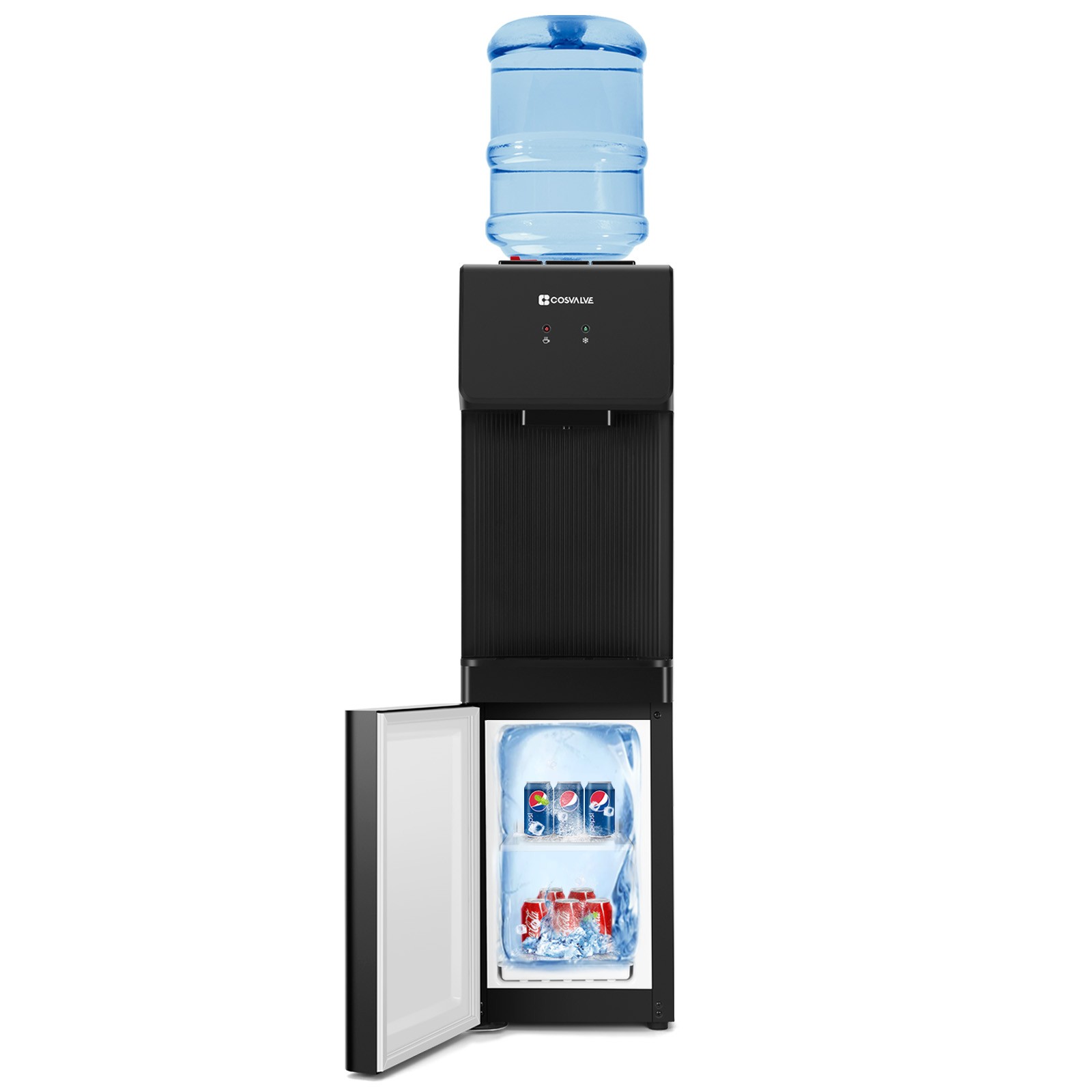 Top Loading Hot/Cold Water Cooler Dispenser Compressor Refrigeration w/ Freezer gallery