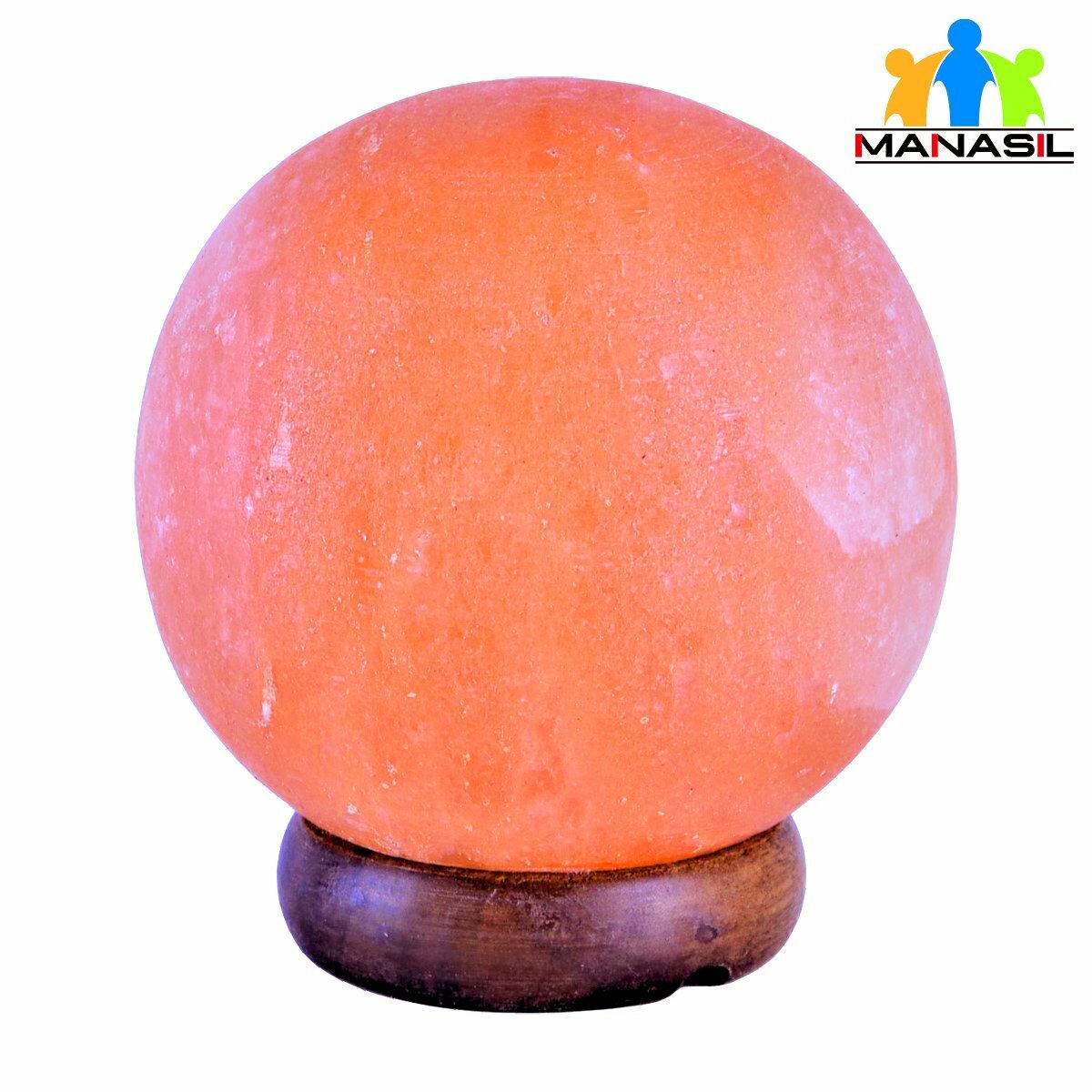 Manasil Himalayan Salt Natural Lamp Globe 8-11 lbs 6 inch GS-06 gallery