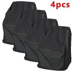 4-Pack Patio Chair Covers High Back Outdoor Garden Furniture Storage Cover Black