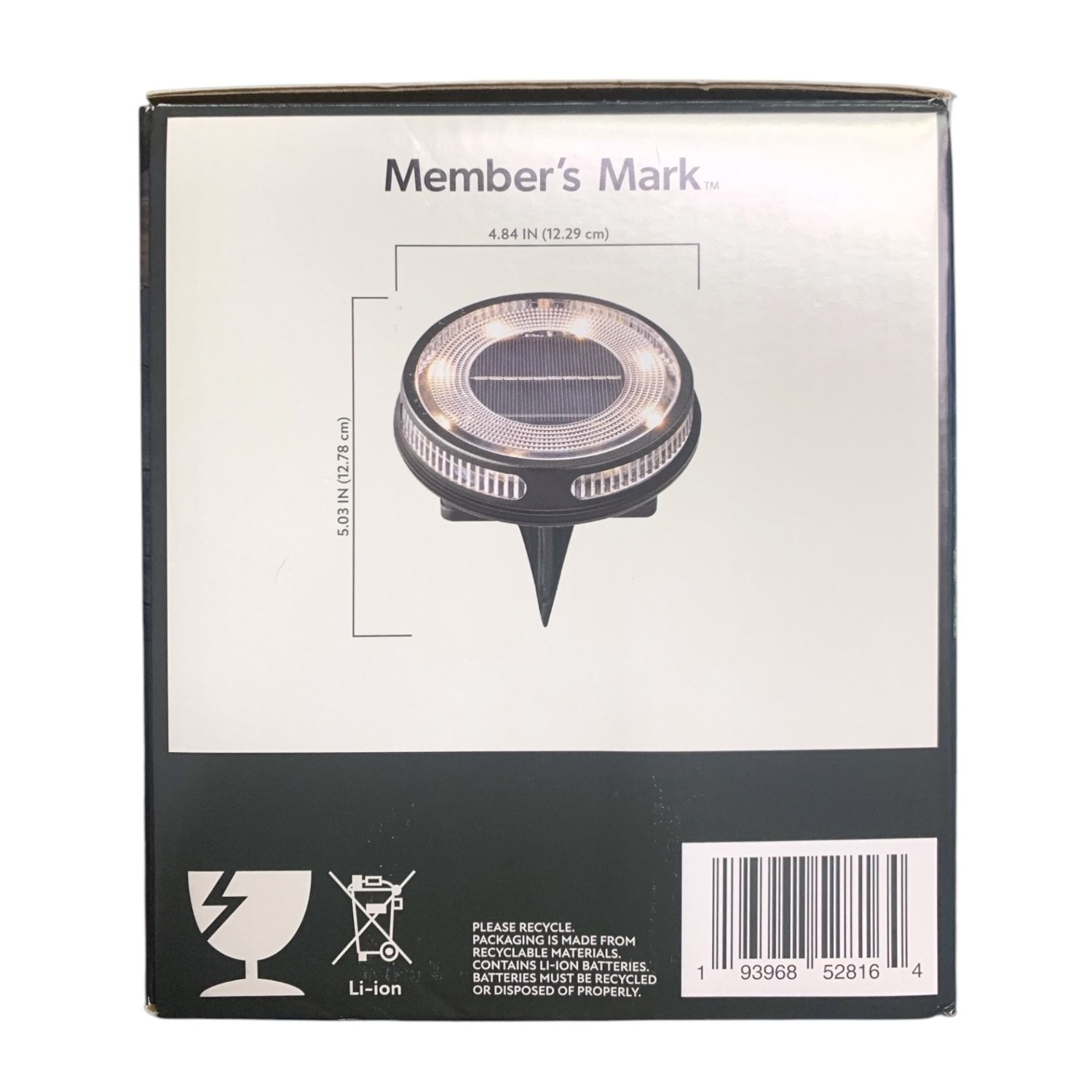 Member's Mark LED Color Changing Solar Disc Lights, 5-Pack, Matte Black gallery