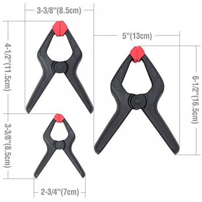 16Piece Nylon Spring Clamp Set-4PC 6-1/2" 6PC 4-1/2" 6PC 3-3/8" Heavy Duty Clamp gallery