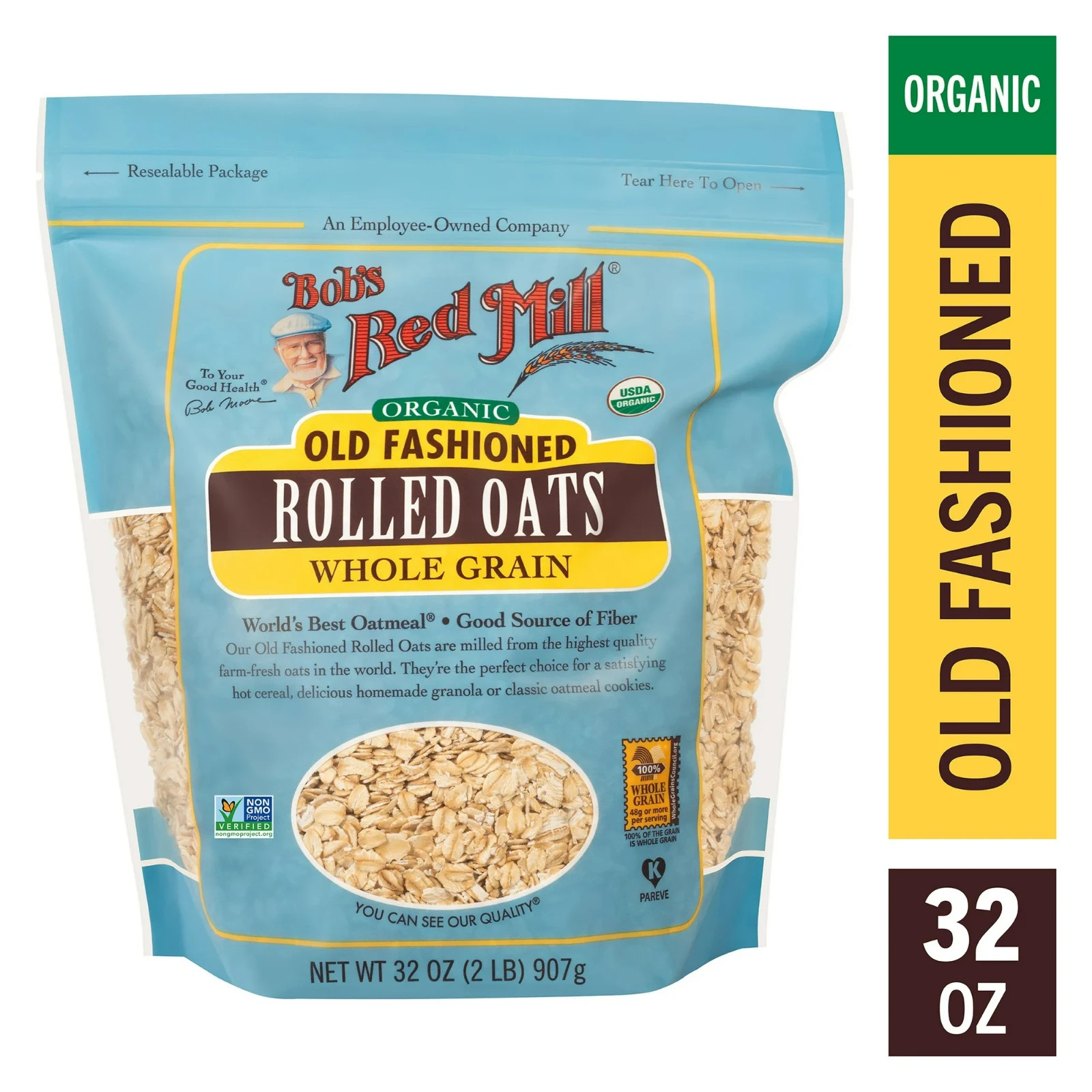 Bob's Red Mill Old Fashioned Organic Rolled Oats 32 oz Pkg gallery