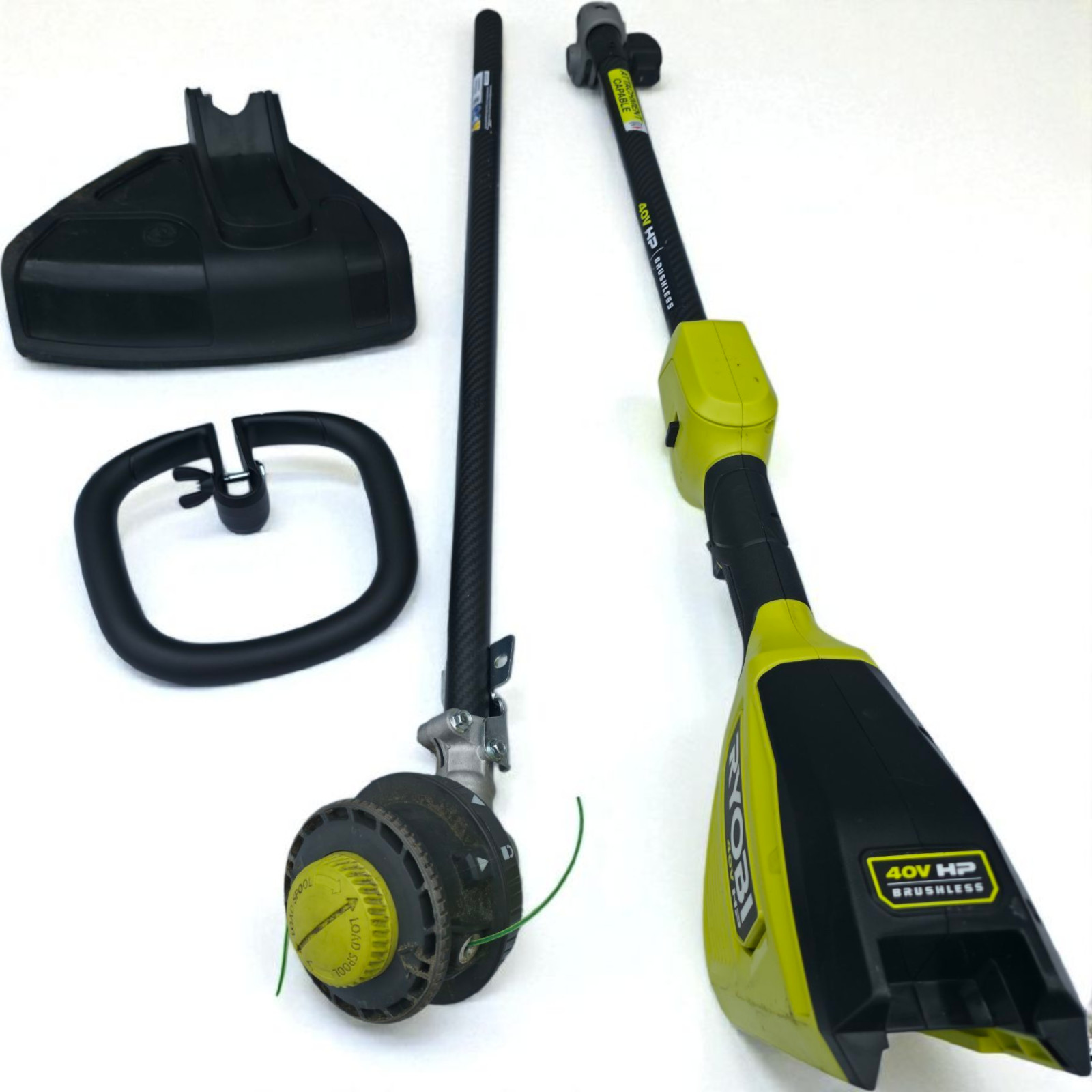Ryobi HP 40V Brushless Cordless Carbon Fiber Shaft Attachment String Trimmer gallery