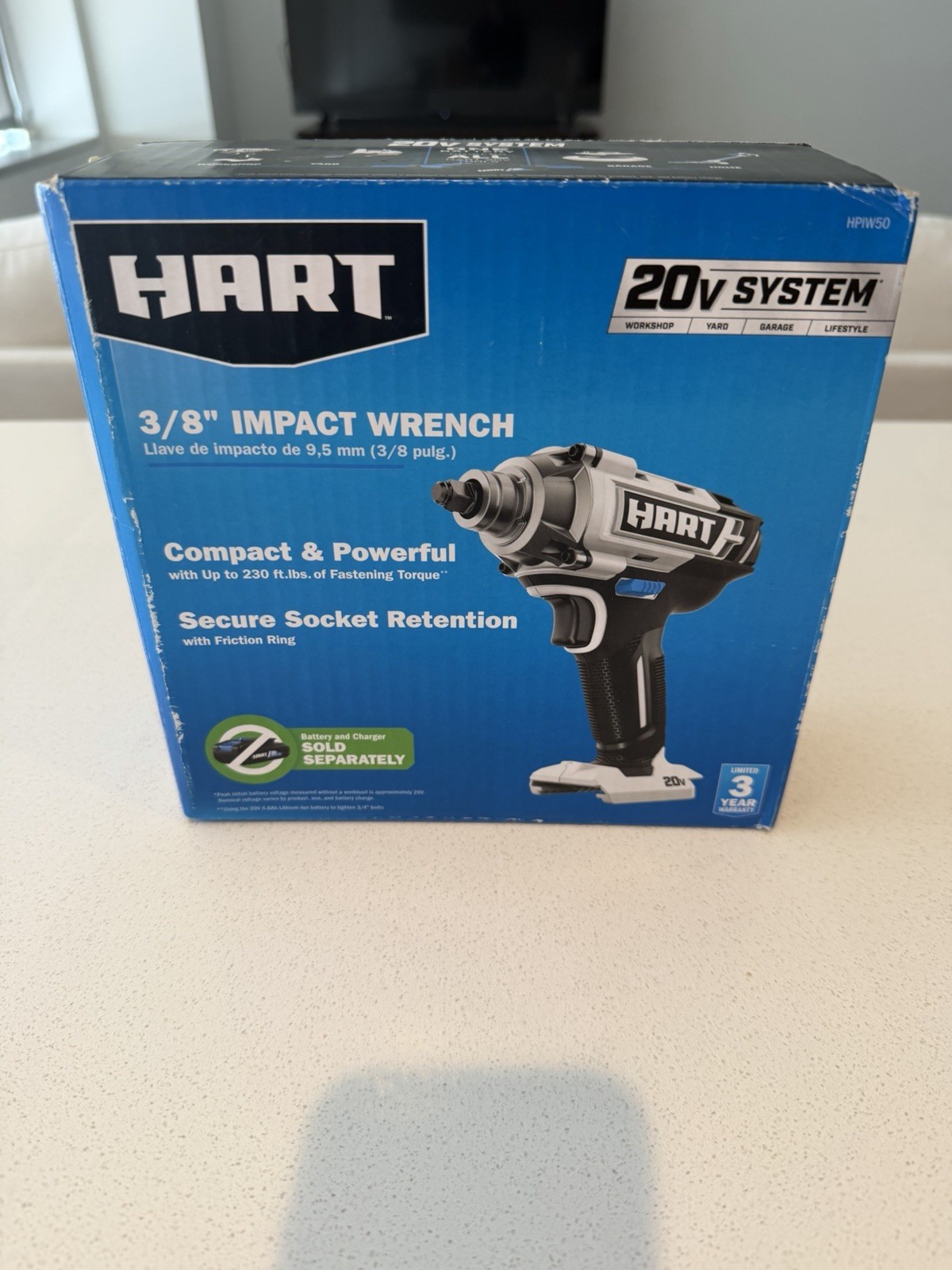 HT HPIW50 20-Volt Cordless Compact Powerful 3/8" Impact Wrench Tool Only NEW gallery