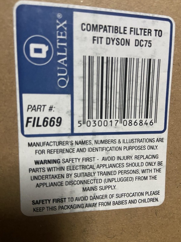 Dyson DC75 QUALTEX FOR DYSON COMPATIBLE FILTER TO FIT DYSON DC75 PART #FIL669 gallery