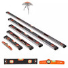 10 In. Torpedo Level (6-Pack), Sizes 78/48/32/24/16/10, Bubble Vials for 45/90/1 gallery