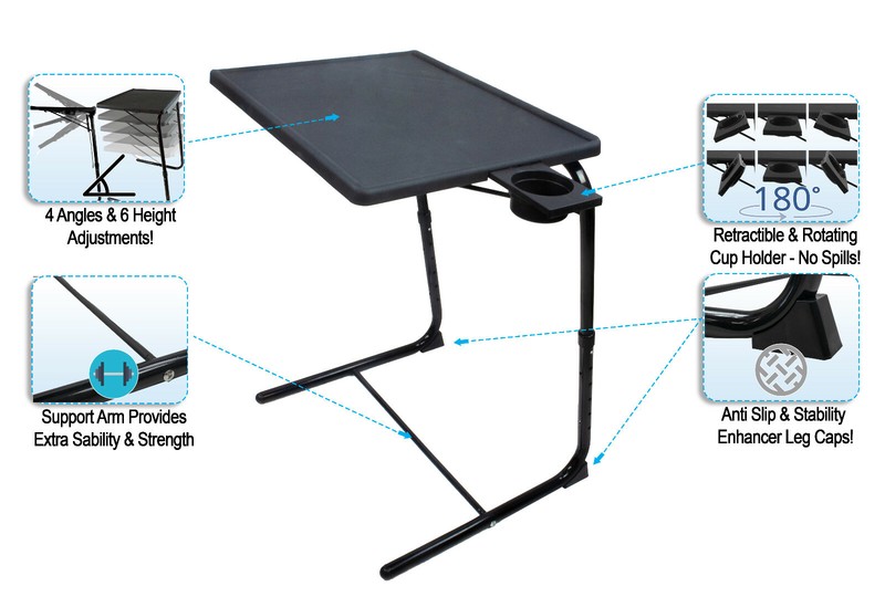 TV Tray Table Portable Foldable & Adjustable Laptop, Eating Plastic Tray Table gallery