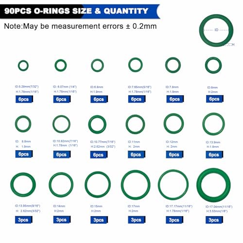 175 PCS A/C Compressor System Seal Washers Kit, 12 Size 175PCS A/C Seal Washers gallery