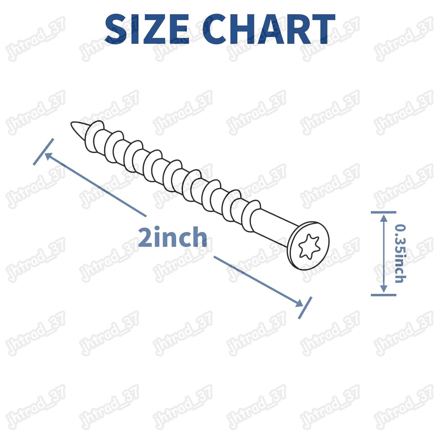 #8 x 2" Deck Screws T25 Torx Drive Self Tapping Wood Decking Fence Screws Black gallery