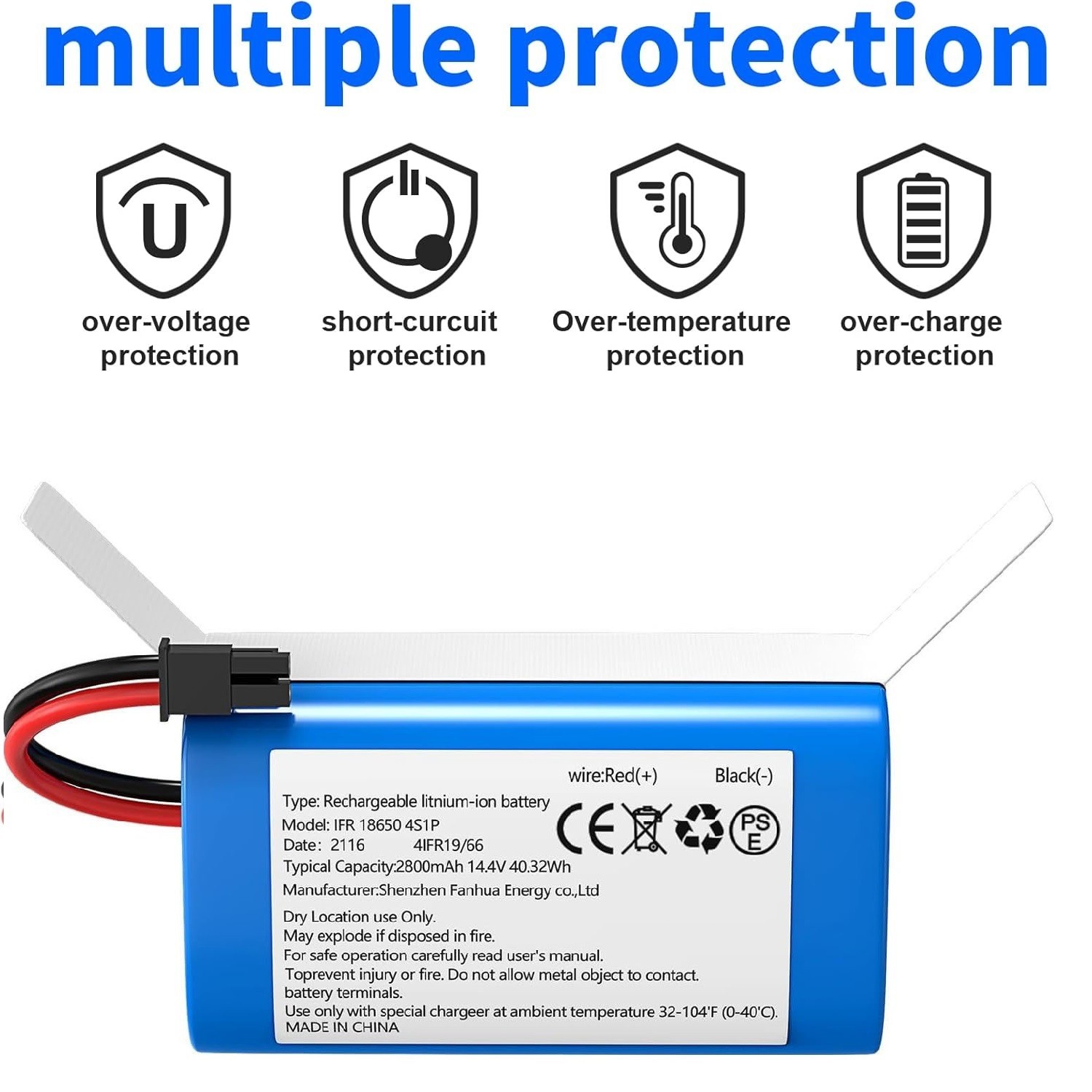 Replace Battery For Coredy R750-2200pa, G800, G850/ Kyvol E20, E30, E31 Robot gallery