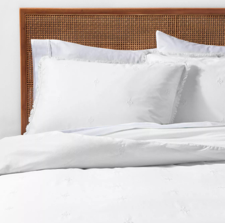 Garment Washed Embroidered Duvet Cover Set Opalhouse Twin / Twin Extra Long XL gallery