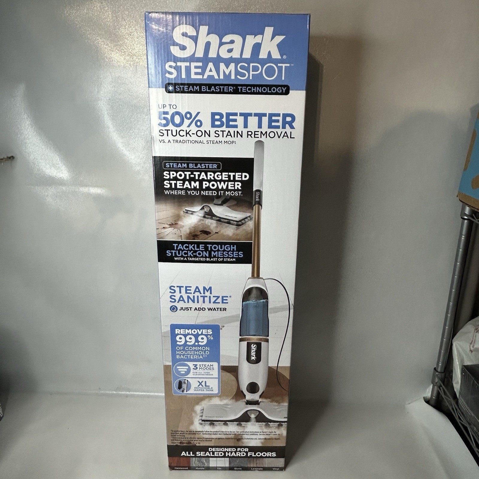 Shark SteamSpot Sanitize Steam Power Mop Steam Blaster Technology w/ 3 Pads NIB gallery