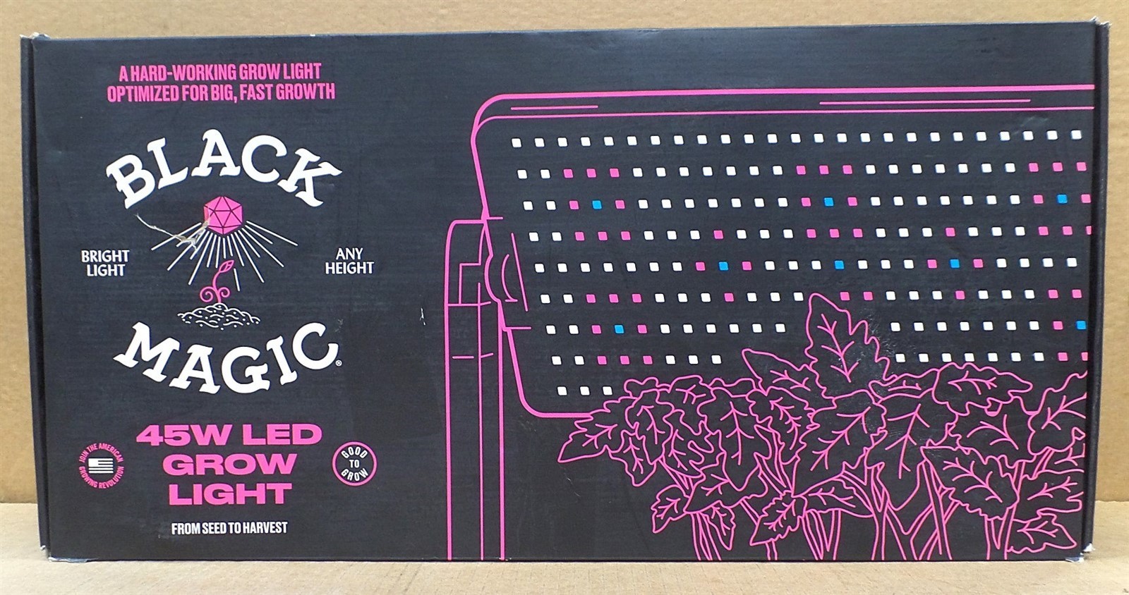 BLACK MAGIC 10101-10131-1 45W LED GROW LIGHT 3 BAND SPECTRUM SEED TO HARVEST gallery