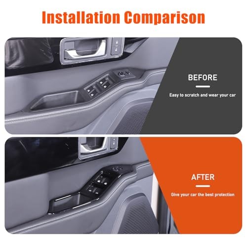 Car Door Window Glass Lift Button Panel Trim Cover Compatible with Glossy Black gallery