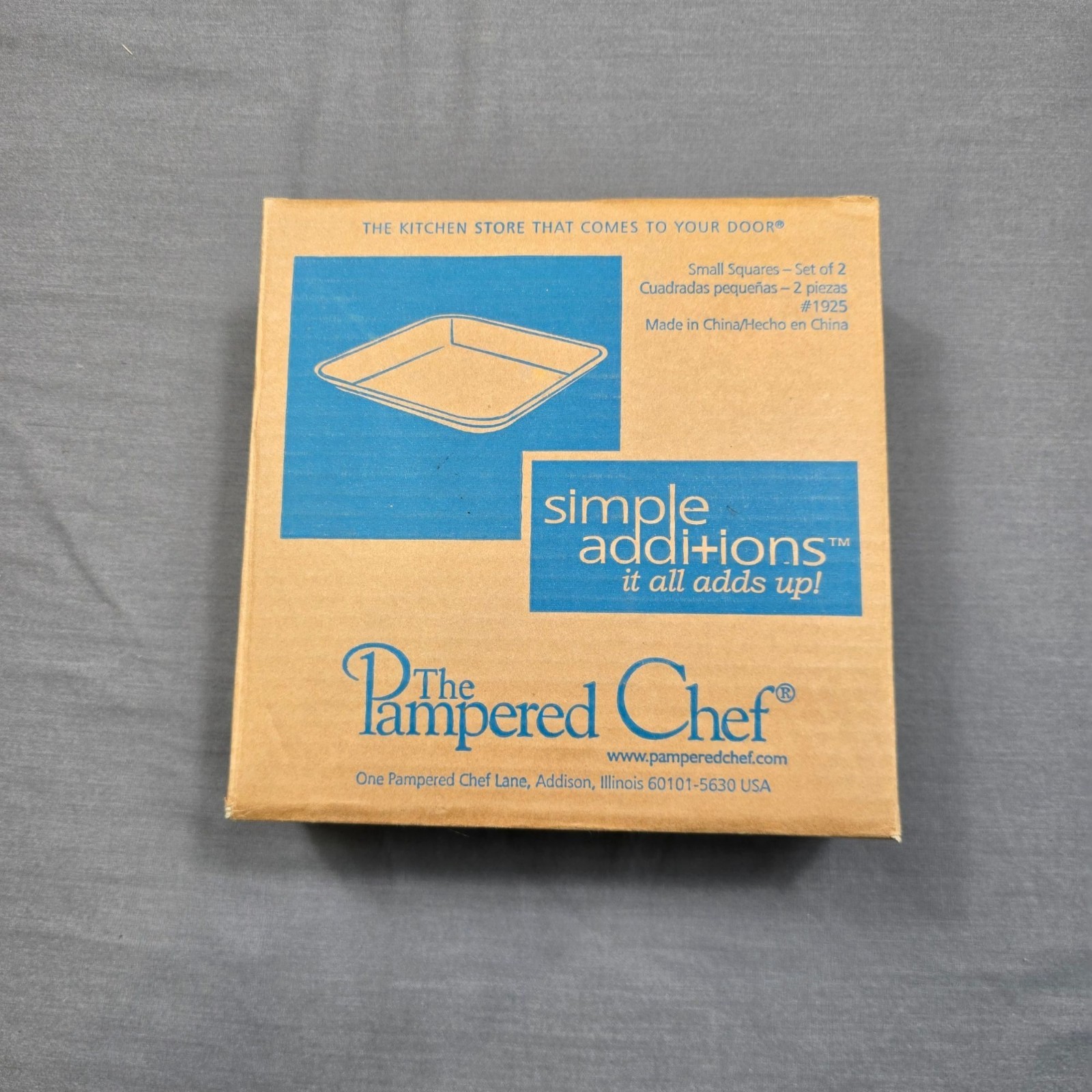 The Pampered Chef Simple Additions Small Squares Set Of 2 White #1925 gallery