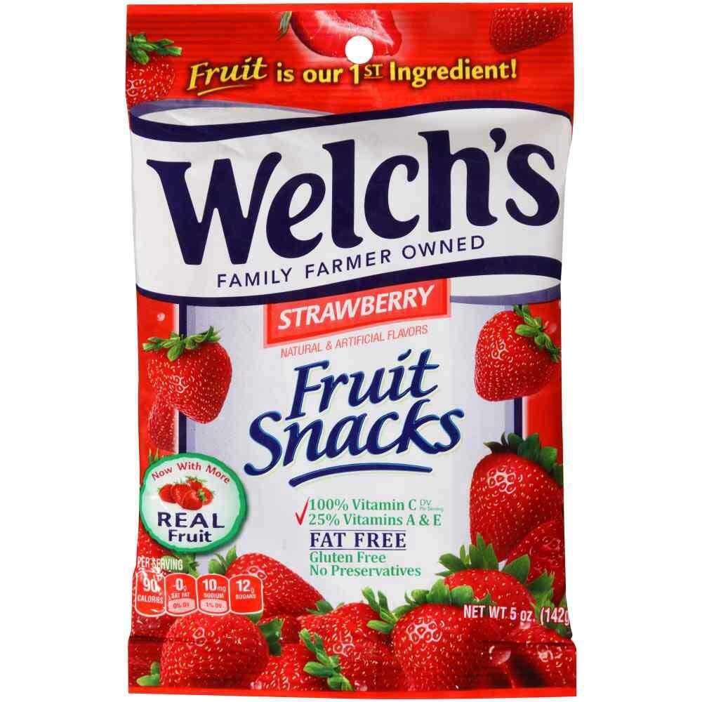 Welch's Fruit Snacks, Strawberry, 5-Ounce Bags (Pack of 12) gallery