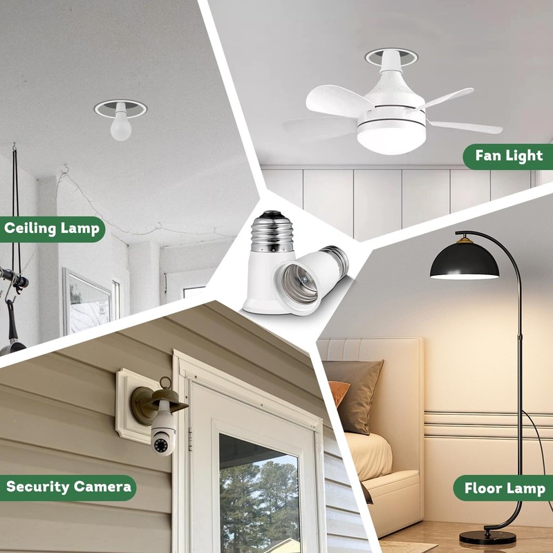 Light Socket Extender,E26 to E26 Medium Screw Bulb Socket Extension gallery