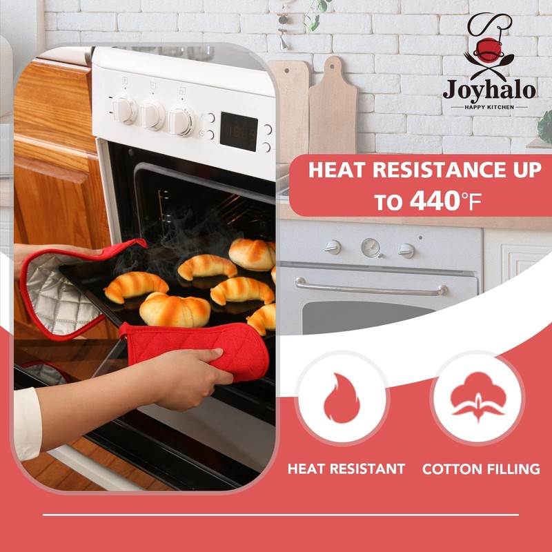 Joyhalo 4 Pack Pot Holders for Kitchen Heat Resistant Pot Holders Sets Oven Hot gallery