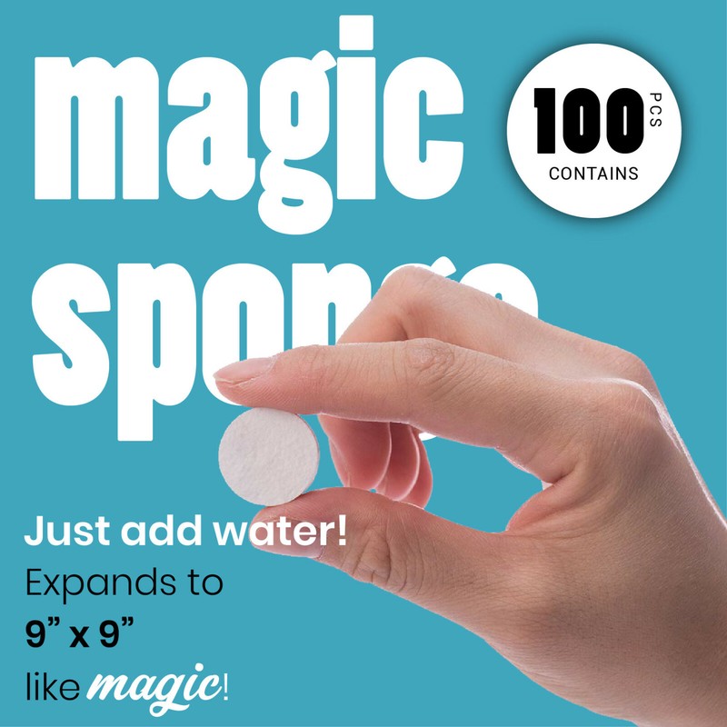 100 Pack Magic Tissue / Compressed Towel Washcloths for Travel Camping gallery