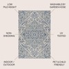 Boho Medallion Indoor Outdoor Area Rug 4X6 Navy/Gray, Estrella Textured Weave... gallery