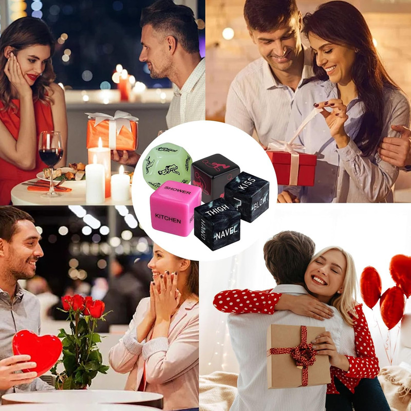 5PCS Date Night Dice，Couples Games for Girlfriend or Boyfriend，Fun Night Dating gallery