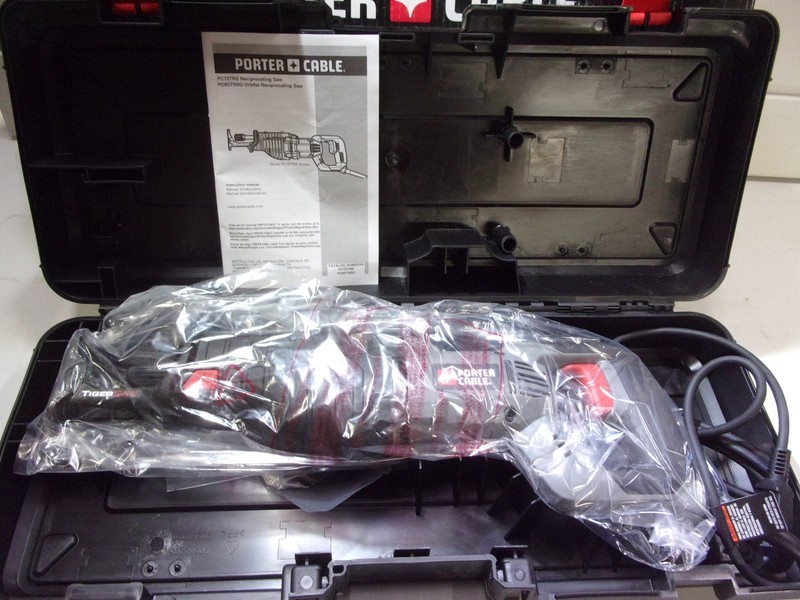 PORTER CABLE 8.5AMP TIGERSAW RECIPROCATING SAW W/CASE # PC85TRS0 .. gallery