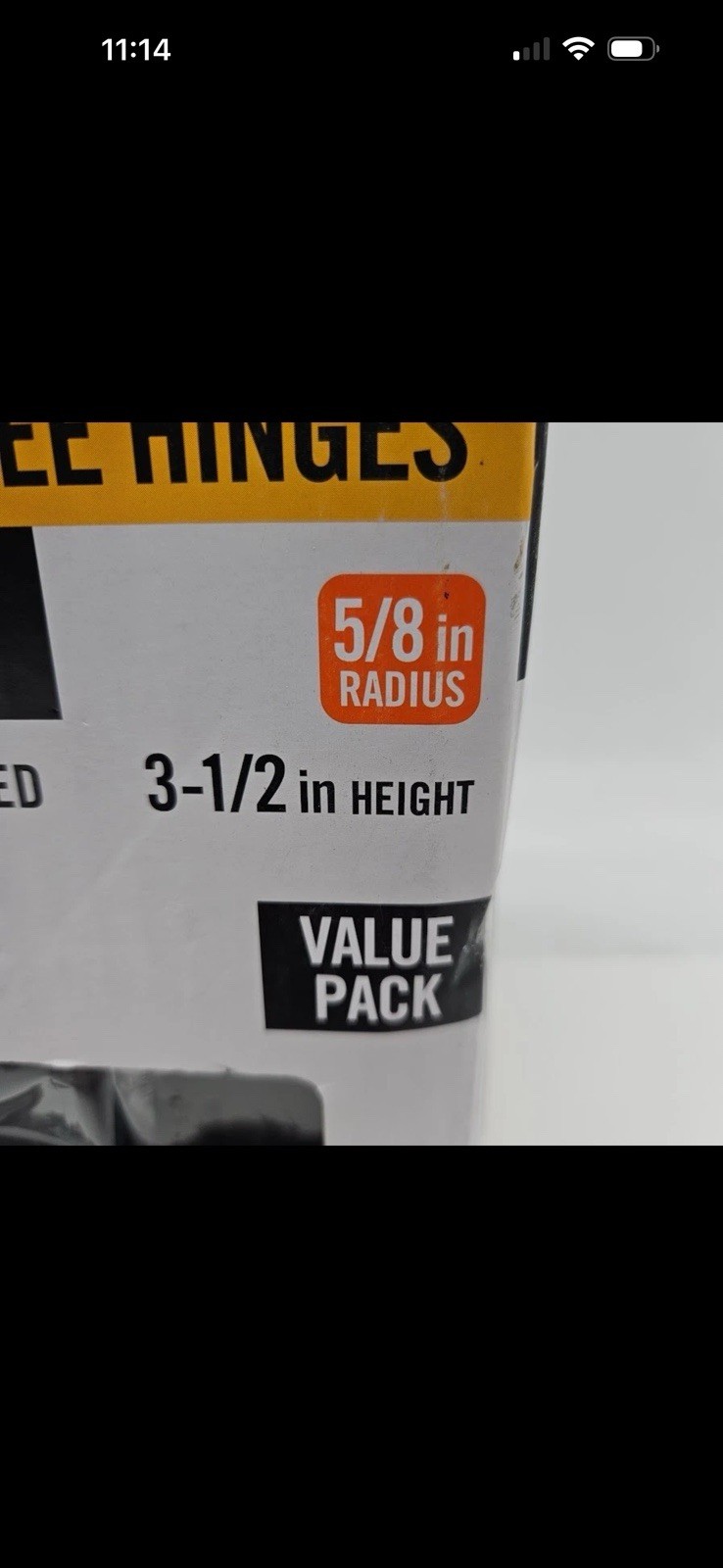 24-Pack 3-1/2 In. X 5/8 In. Radius Matte Black Squeak-Free Butt Door Hinge gallery