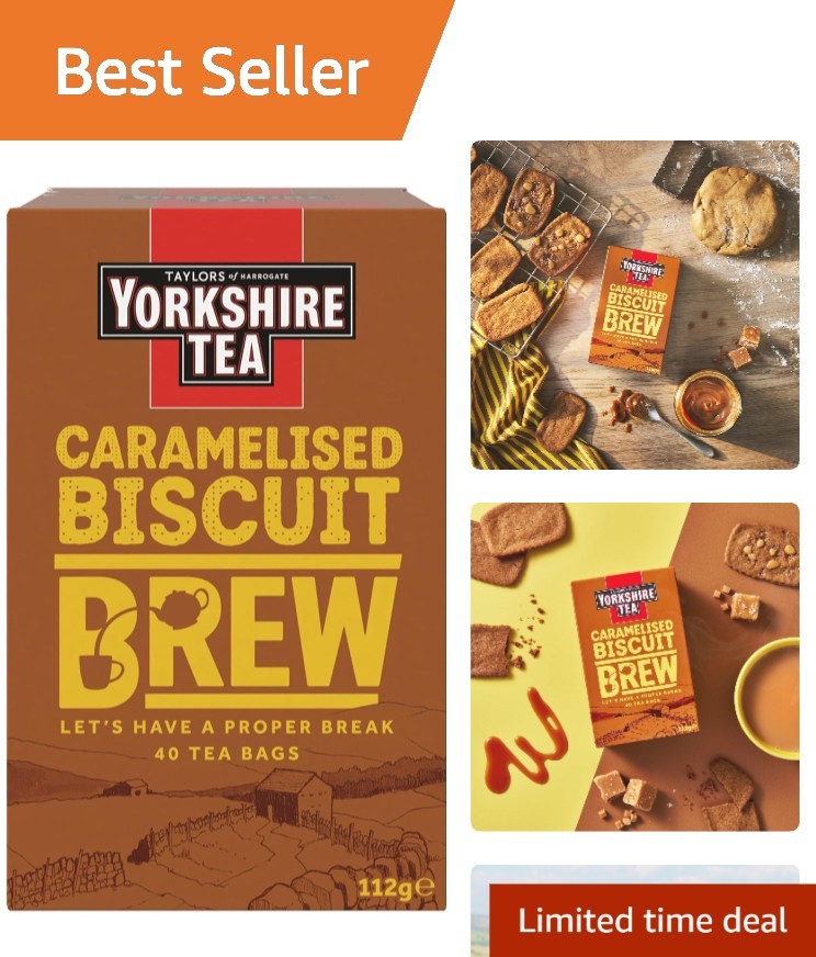 Yorkshire Tea Caramelised Biscuit Brew - 40 Count Caffeinated Pillow Tea Bags gallery