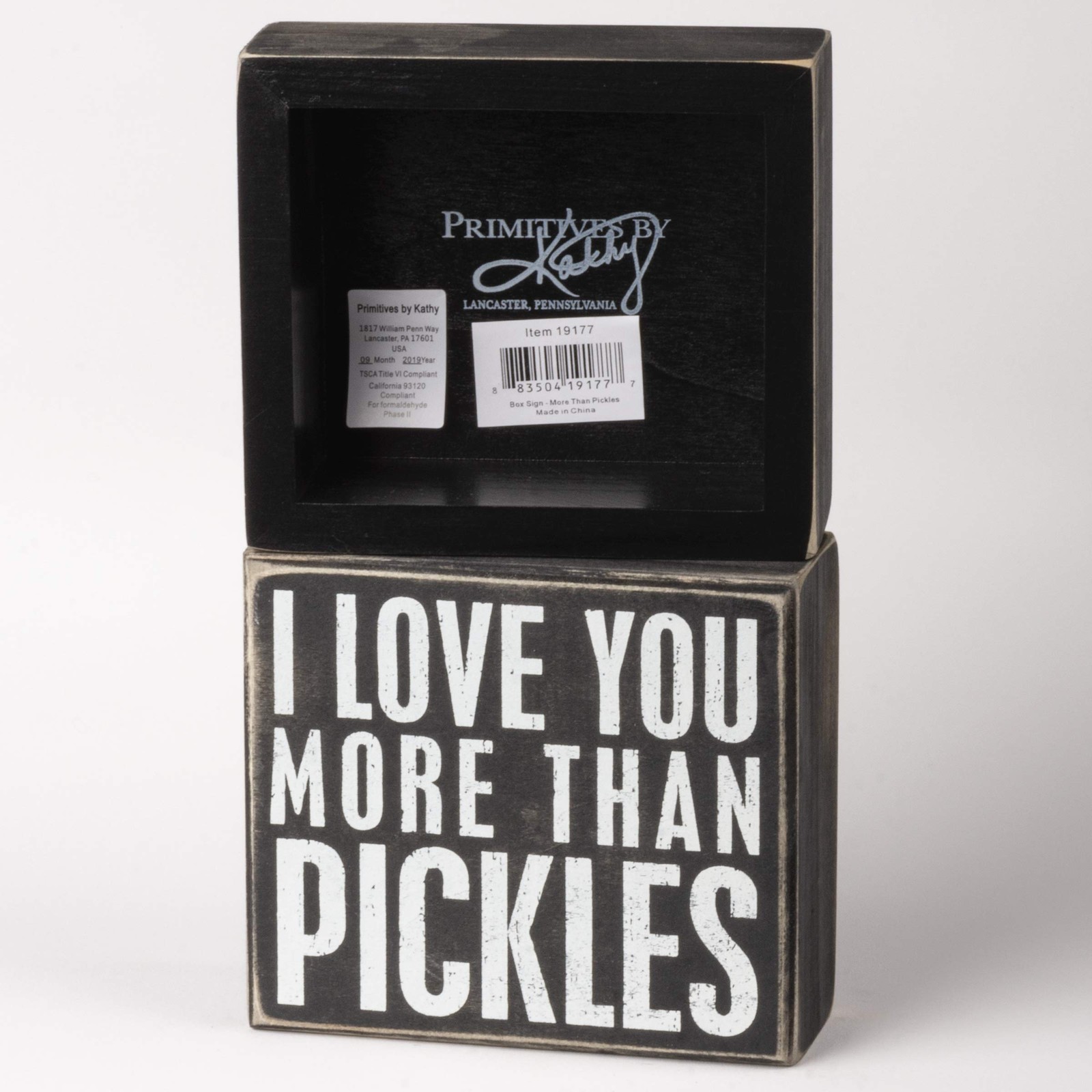 More Pickles Decorative Box Sign I Love You More Than Pickles 5x4.5 Inches gallery