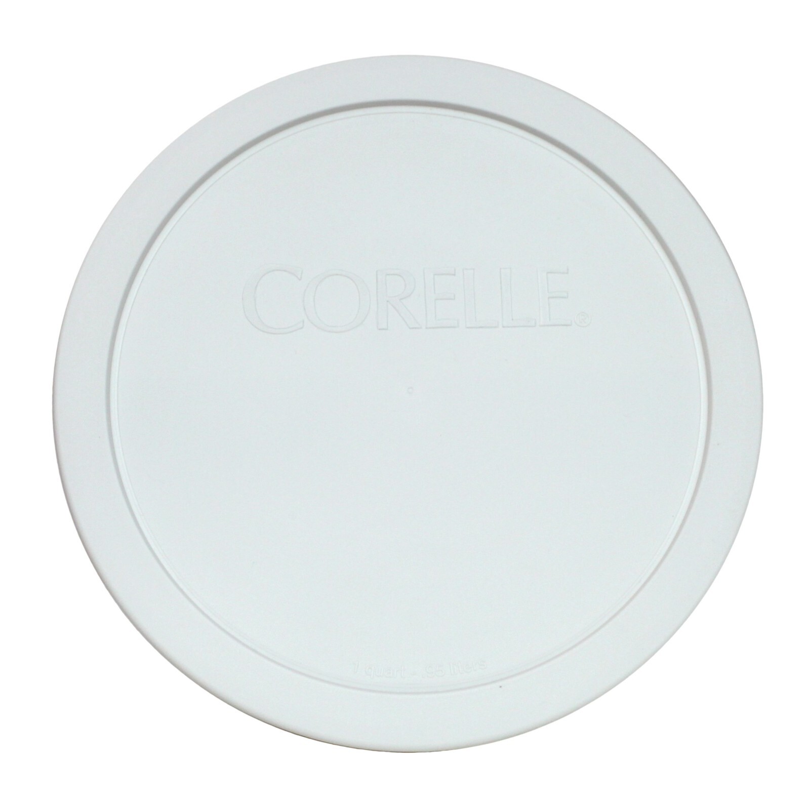 Corelle 1 QT Plastic Storage Replacement Lid Cover White 323-PC 8 3/4" NEW gallery