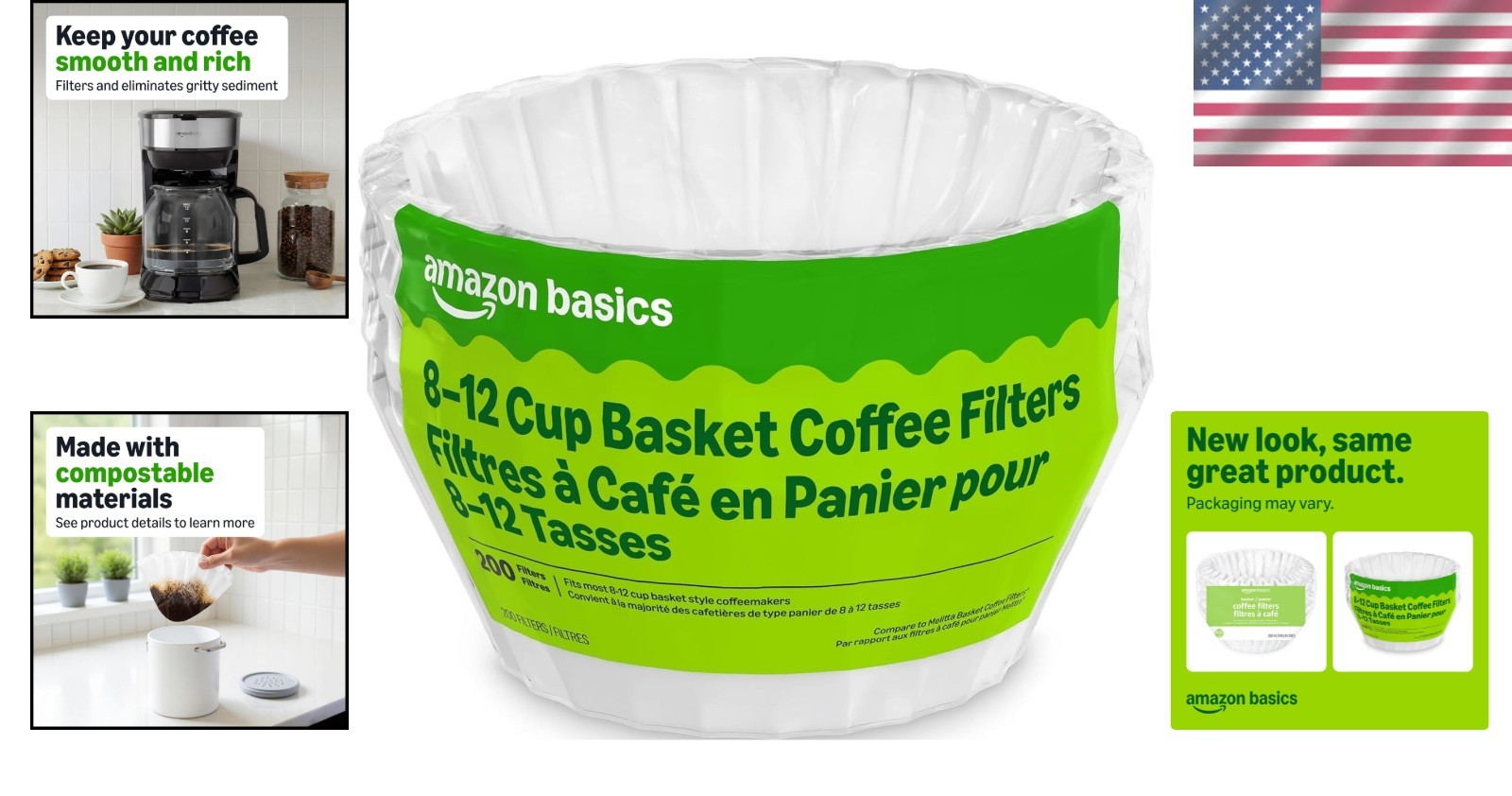 200 Basket Coffee Filters for Delicious 8-12 Cup Brews, Eco-Conscious Choice gallery