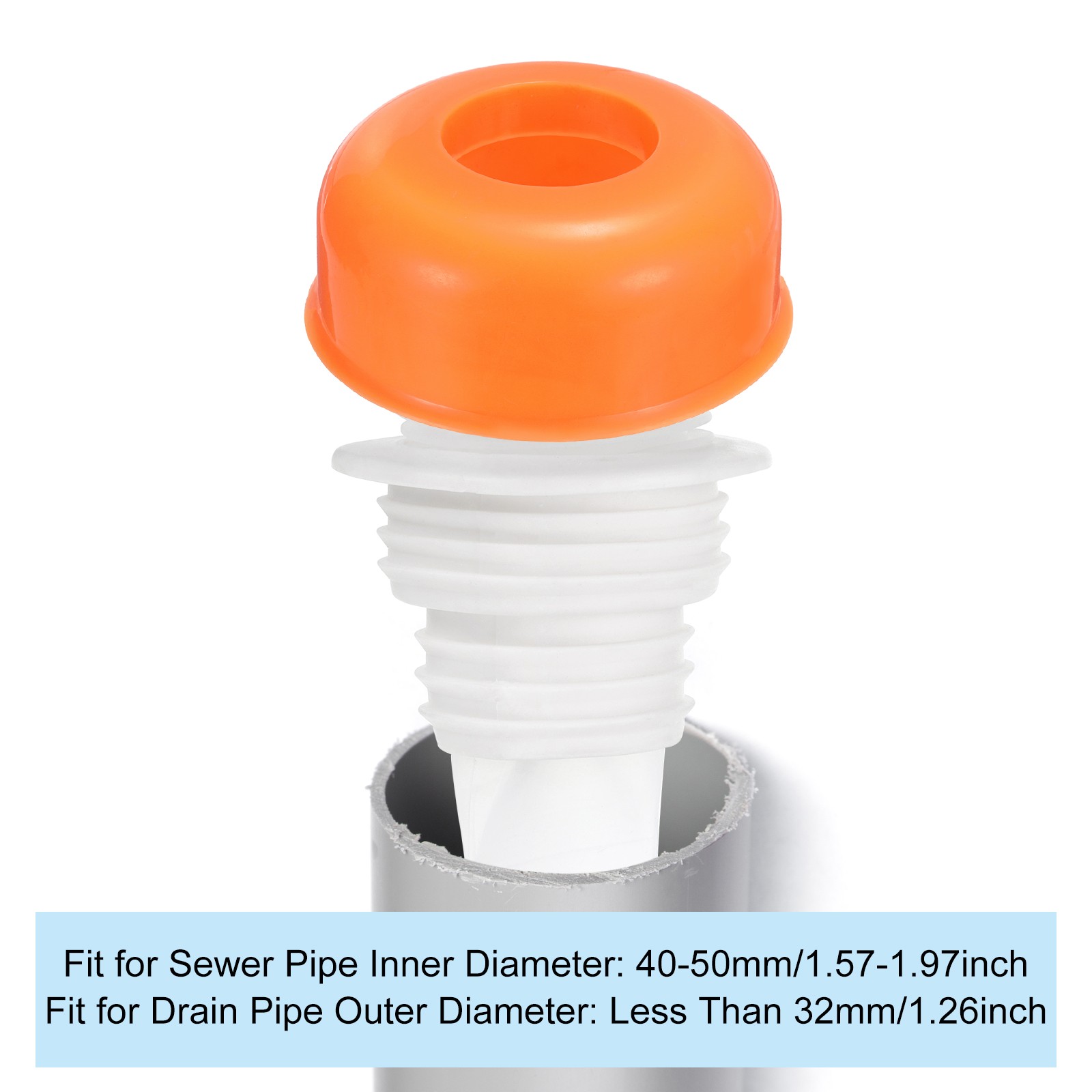 Shower Floor Drain Backflow Preventer One Way Valve Sewer Core Orange 3 Set gallery